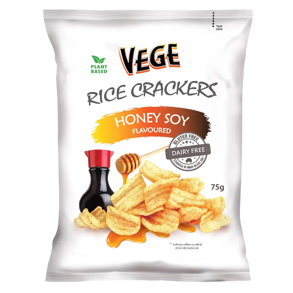 Vege Chips Rice Crackers – Honey Soy packet
