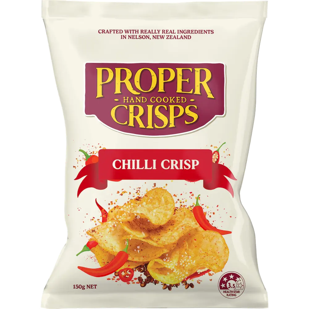 Proper Crisps Chilli Crisp packet