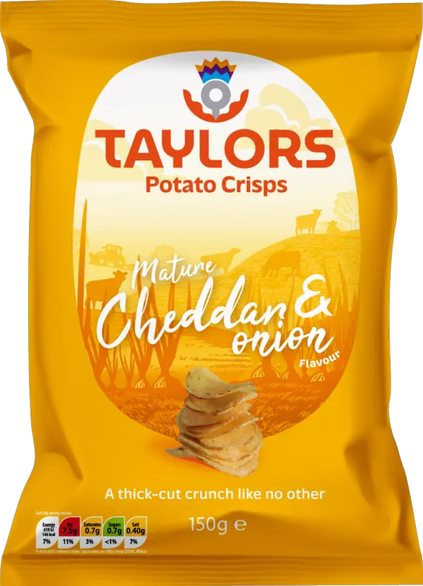 Taylors Potato Crisps – Mature Cheddar & Onion packet