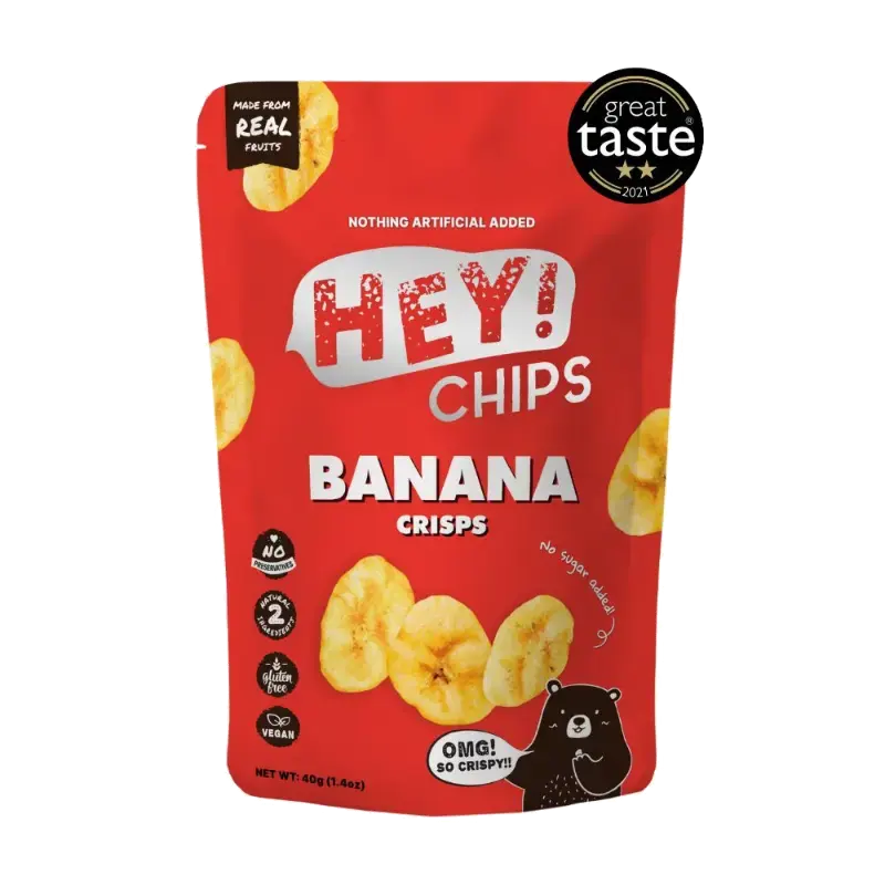 Hey! Chips Banana Crisps – Original packet