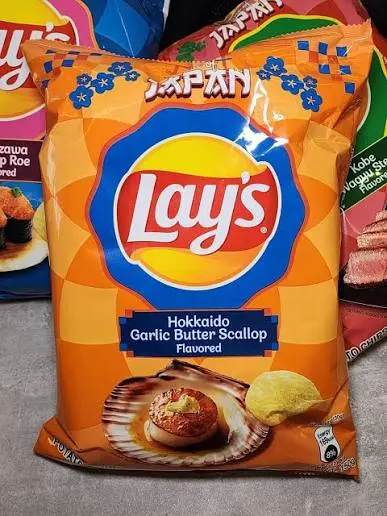 Lay's Hokkaido Garlic Butter Scallop Flavored packet
