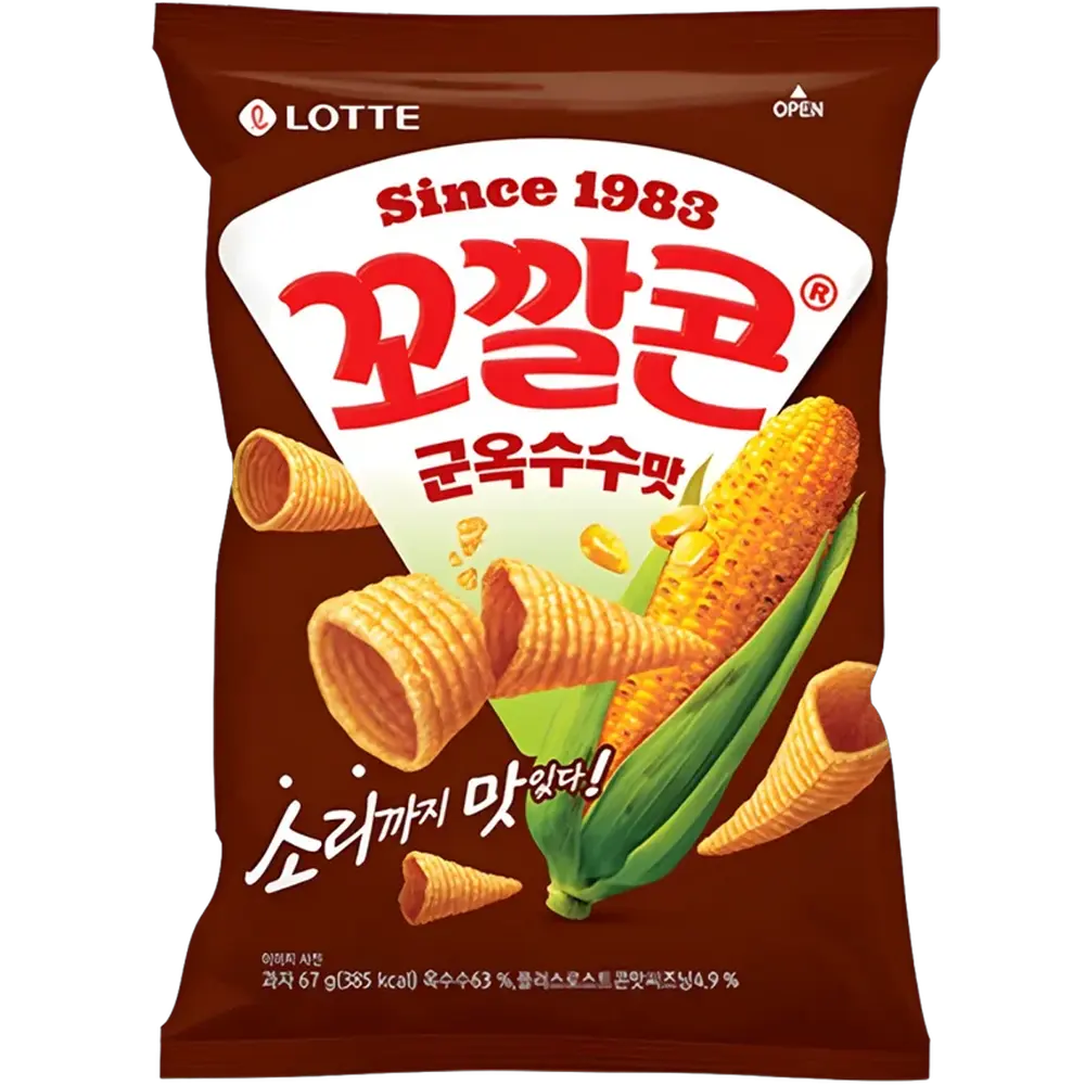 Lotte Kkokkalcorn Corn Snack – Roasted Corn packet