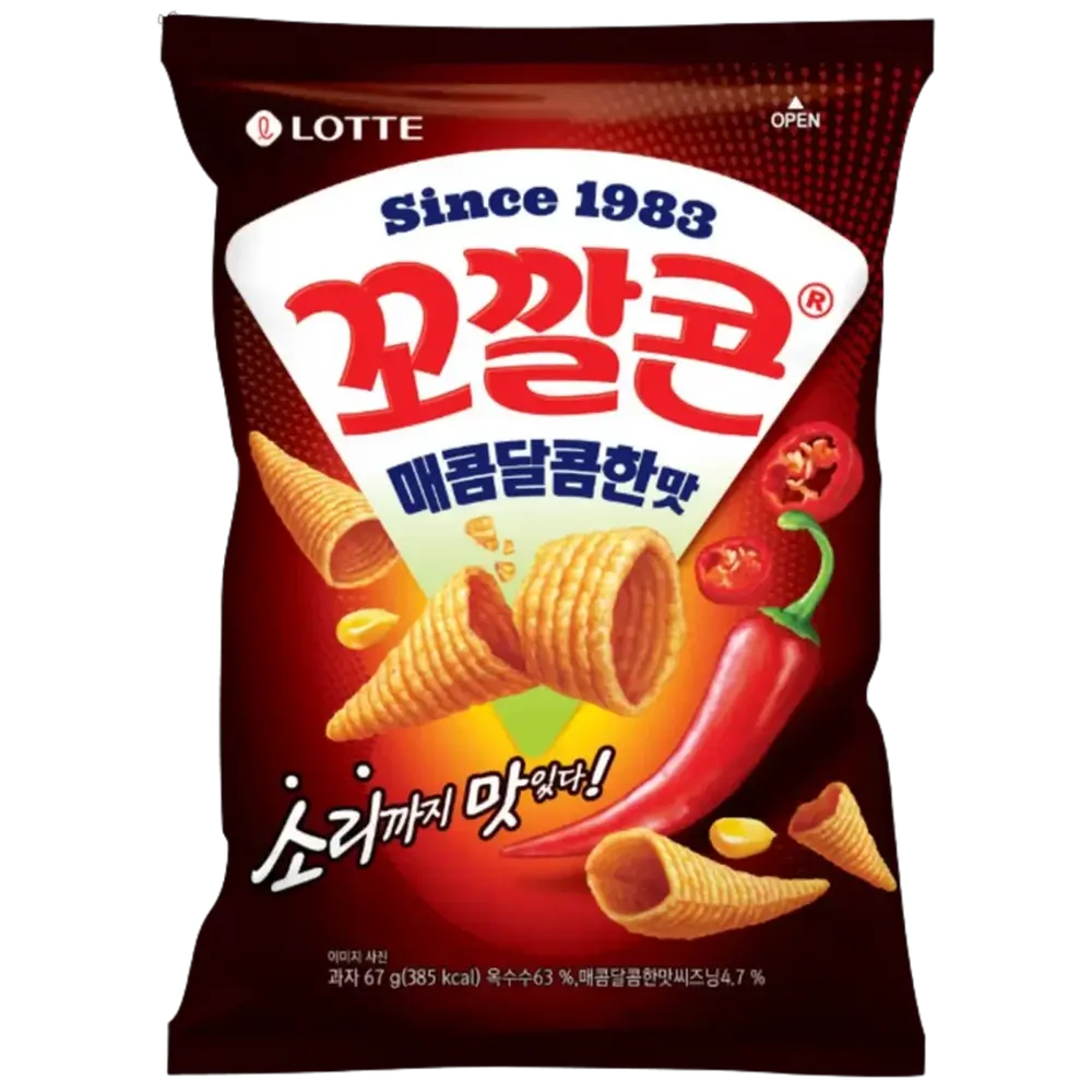 Lotte Kkokkalcorn Corn Snack – Sweet & Spicy packet