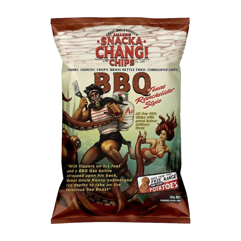 Snackachangi Corrugated Potato Chips – BBQ packet