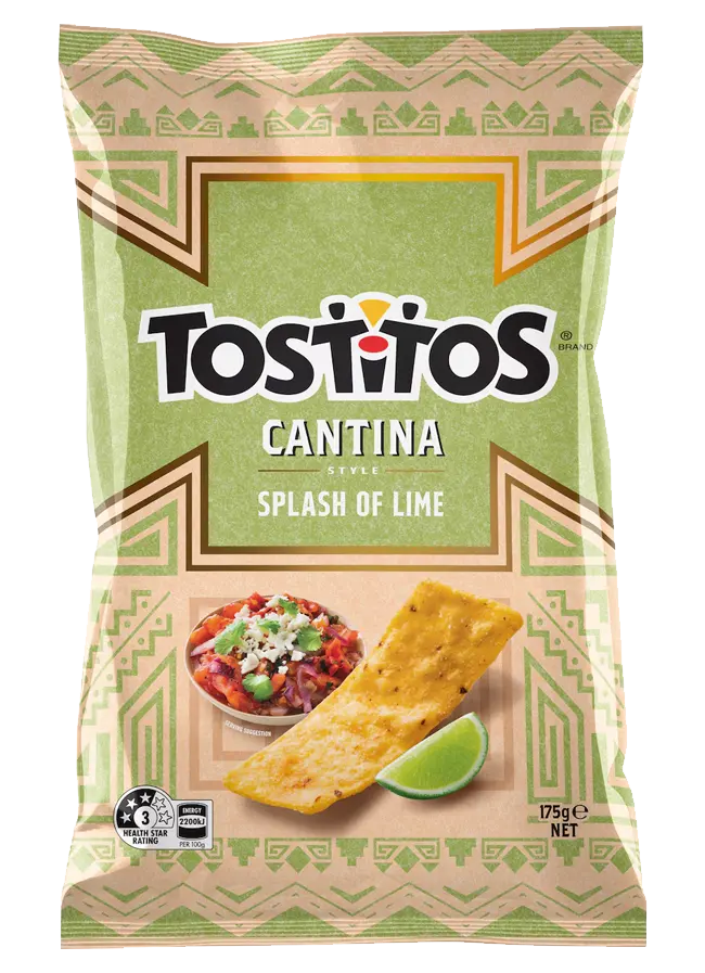 Tostitos Cantina Style Splash of Lime Tortilla Chips packet