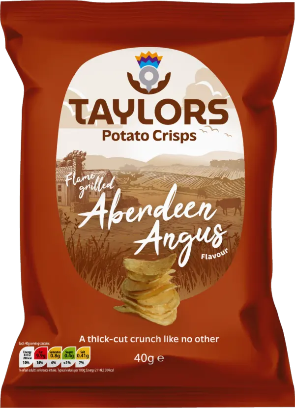 Taylors Potato Crisps – Flame Grilled Aberdeen Angus packet