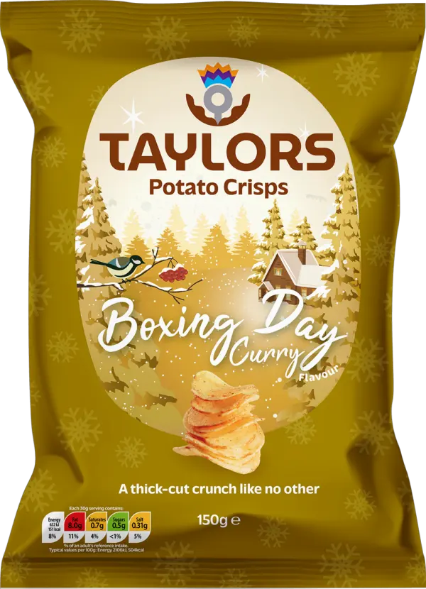 Taylors Potato Crisps – Boxing Day Curry packet