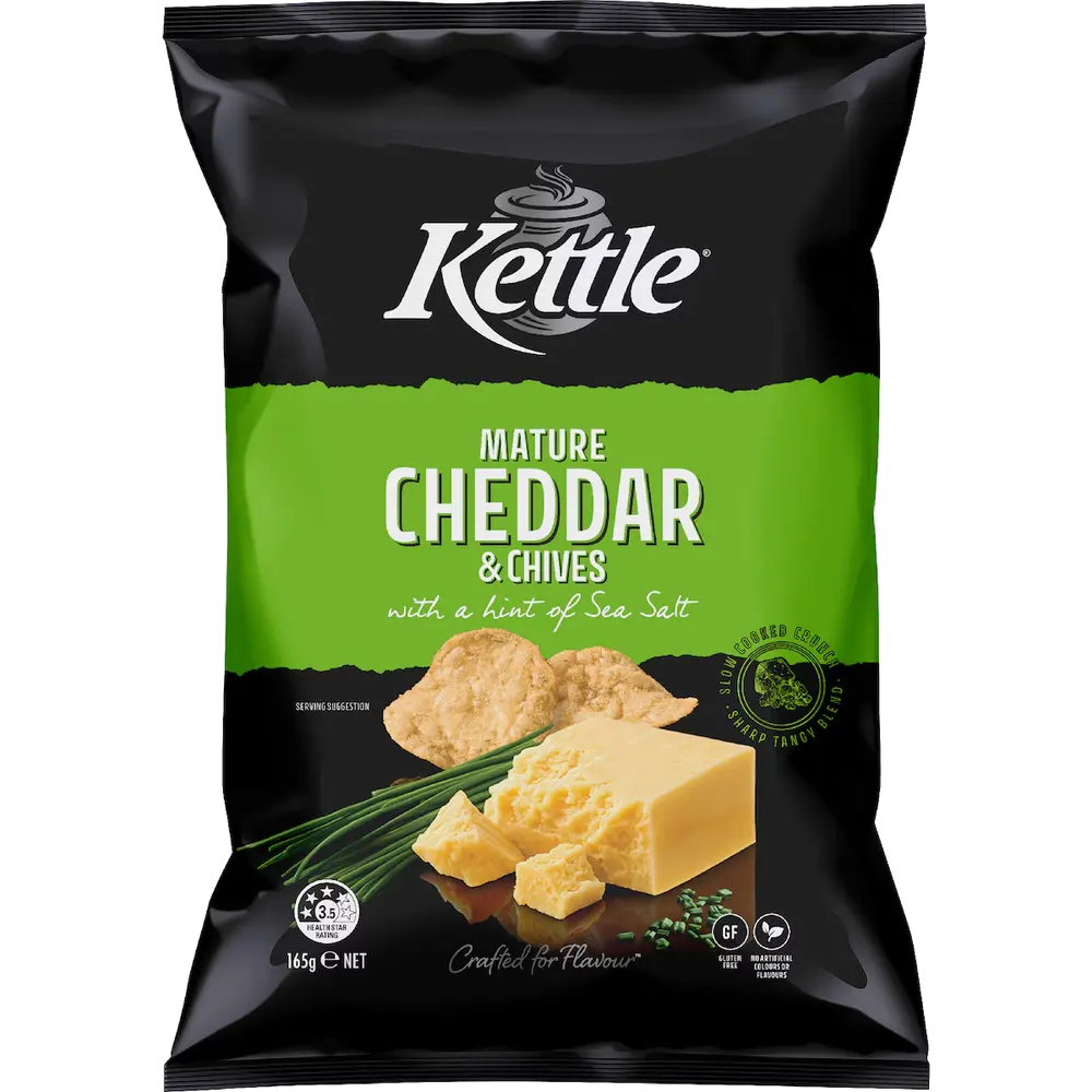 Kettle Mature Cheddar & Chives packet