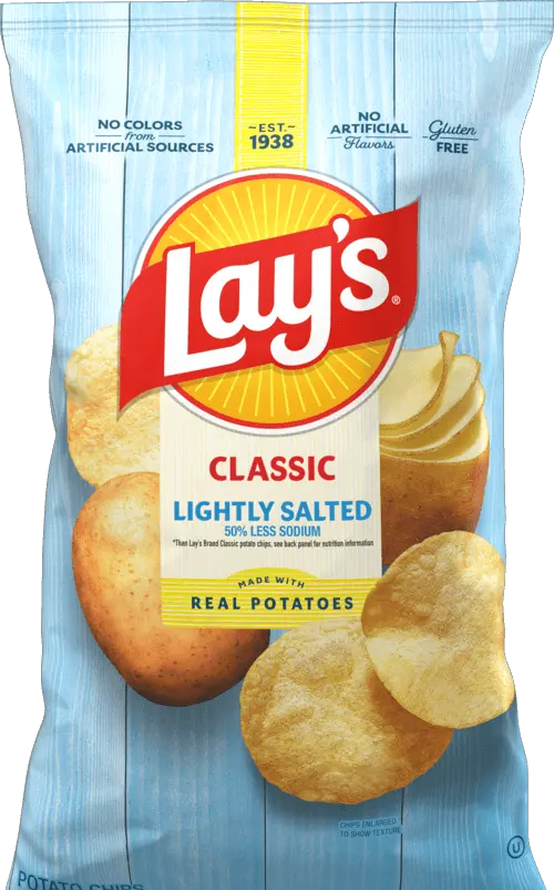 Lay's Lightly Salted Potato Chips – Classic Lightly Salted packet
