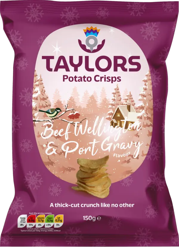 Taylors Potato Crisps – Beef Wellington & Port Gravy packet