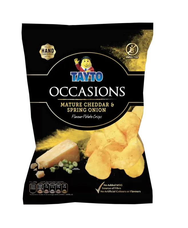 Tayto Occasions Mature Cheddar & Spring Onion packet