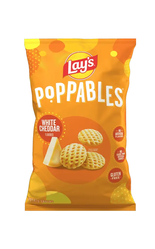 Lay's Poppables White Cheddar Flavored Potato Snacks packet