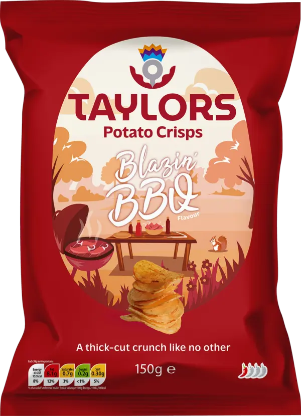 Taylors Potato Crisps – Blazin' BBQ packet
