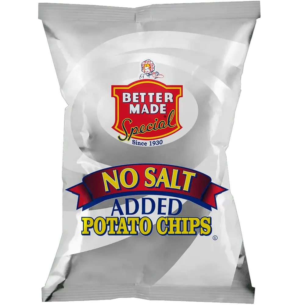 Better Made No Salt Potato Chips – No Salt Added packet