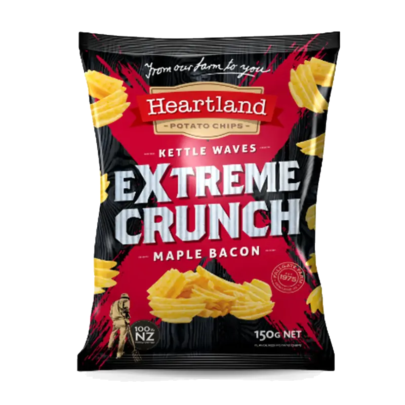 Heartland Kettle Waves Extreme Crunch – Maple Bacon packet