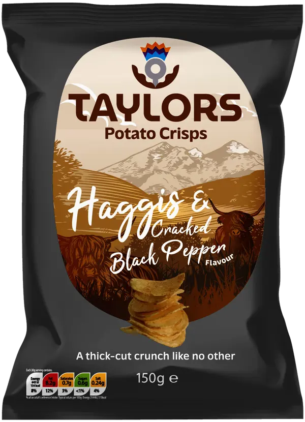 Taylors Potato Crisps – Haggis & Cracked Black Pepper packet