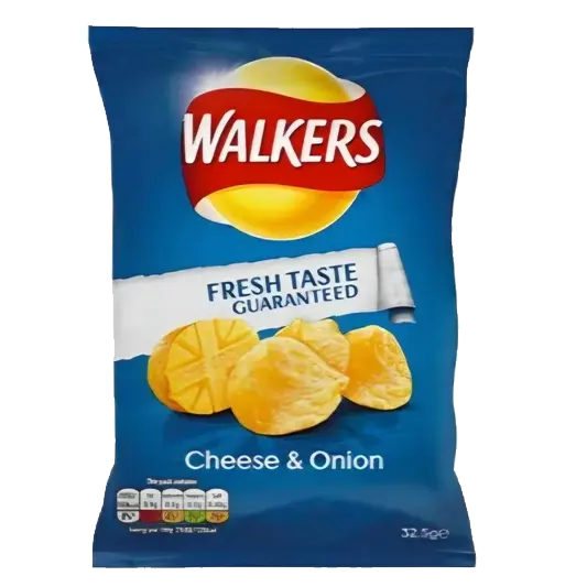 Walkers Potato Crisps – Cheese & Onion packet