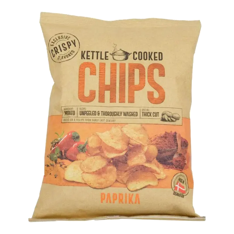Exclusively Crispy Kettle Cooked Chips – Paprika packet
