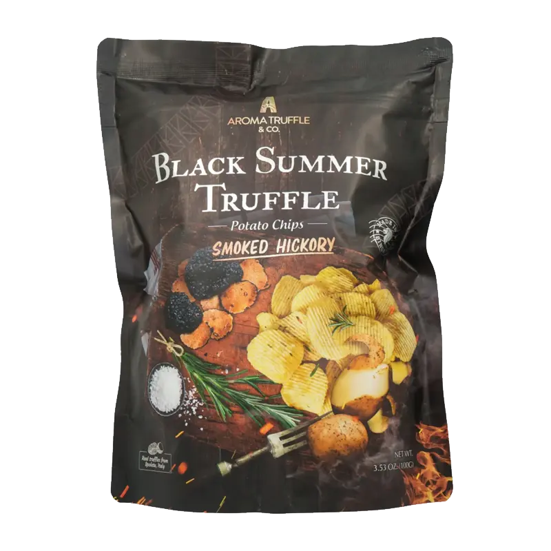 Aroma Truffle & Co. Black Summer Truffle Potato Chips – Smoked Hickory packet