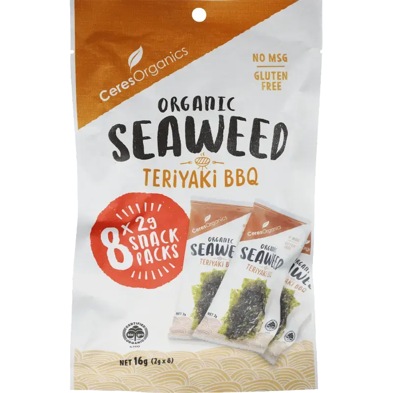 Ceres Organics Organic Seaweed Snack Multipack – Teriyaki BBQ packet