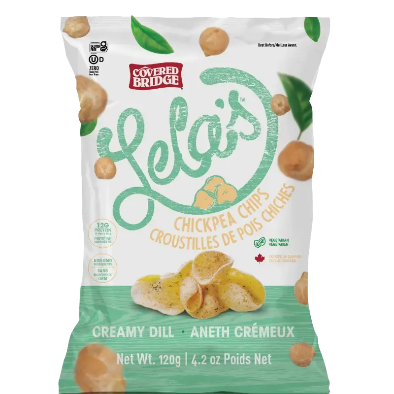 Covered Bridge Lela's Chickpea Chips – Creamy Dill packet