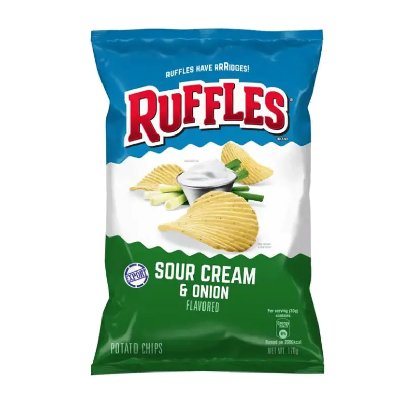 Ruffles Potato Chips – Sour Cream & Onion packet