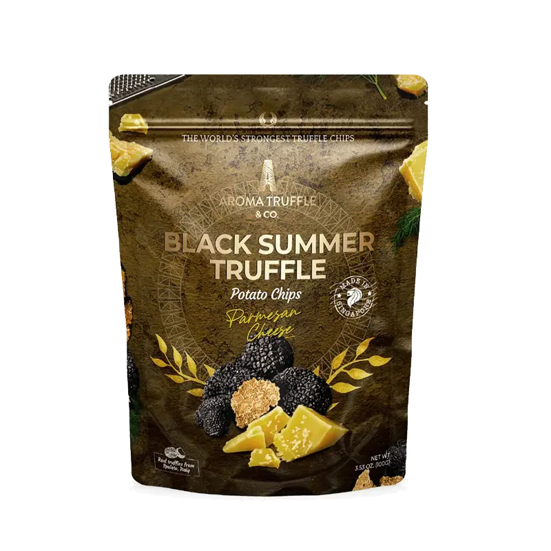 Aroma Truffle & Co. Black Summer Truffle Potato Chips – Parmesan Cheese packet