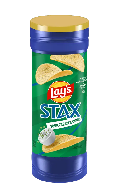 Lay's STAX Sour Cream & Onion Flavored Potato Crisps packet