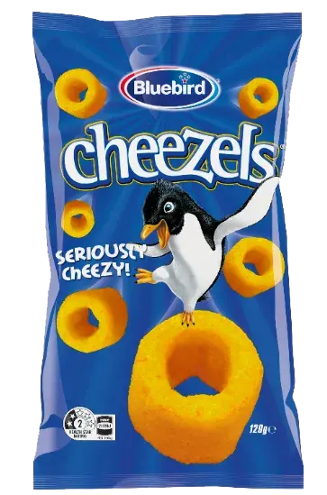Crunchy corn rings coated in seriously cheesy seasoning. One of New Zealand's most recognisable snack foods.