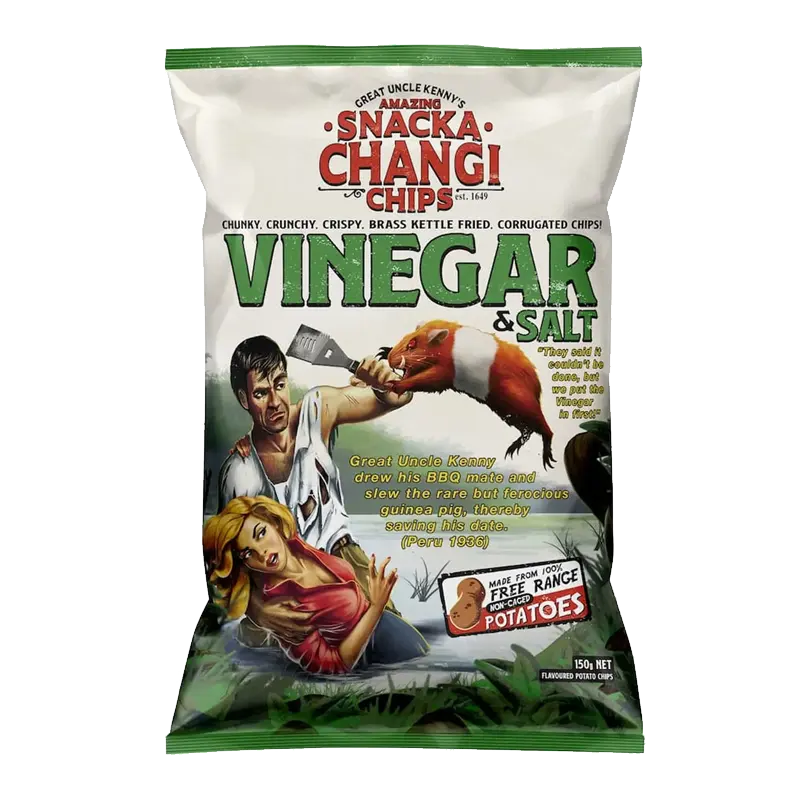Snackachangi Corrugated Potato Chips – Vinegar & Salt packet