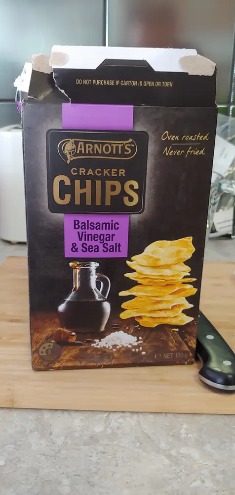 Arnott's Cracker Chips – Balsamic Vinegar & Sea Salt packet