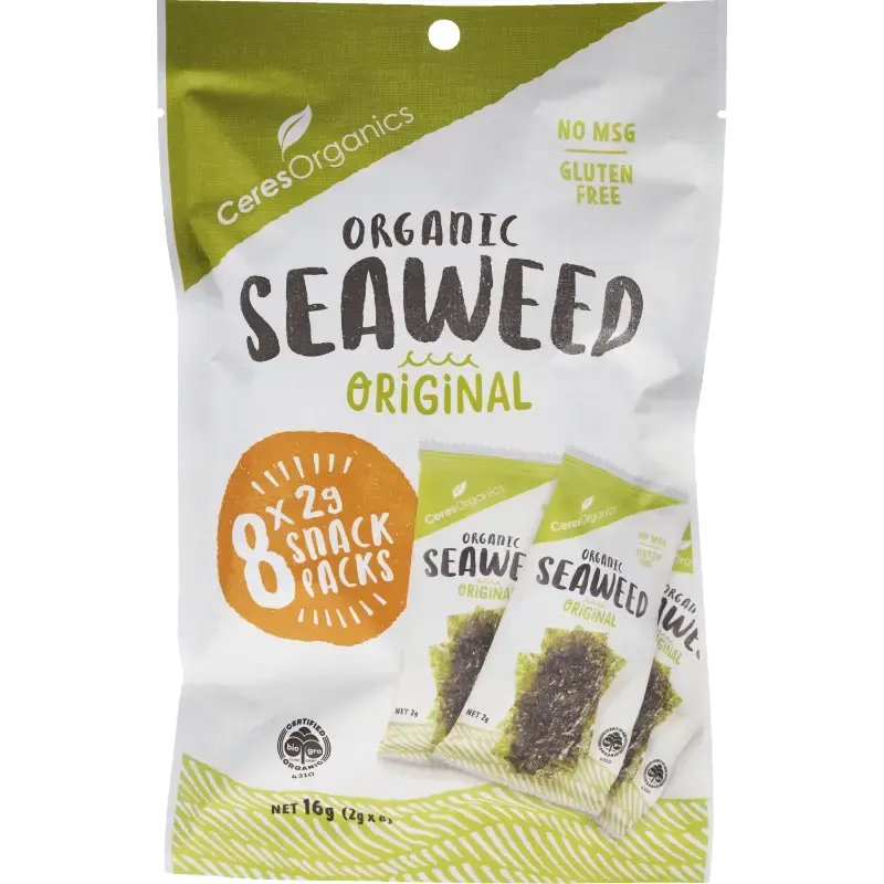 Ceres Organics Organic Seaweed Snack Multipack – Original packet