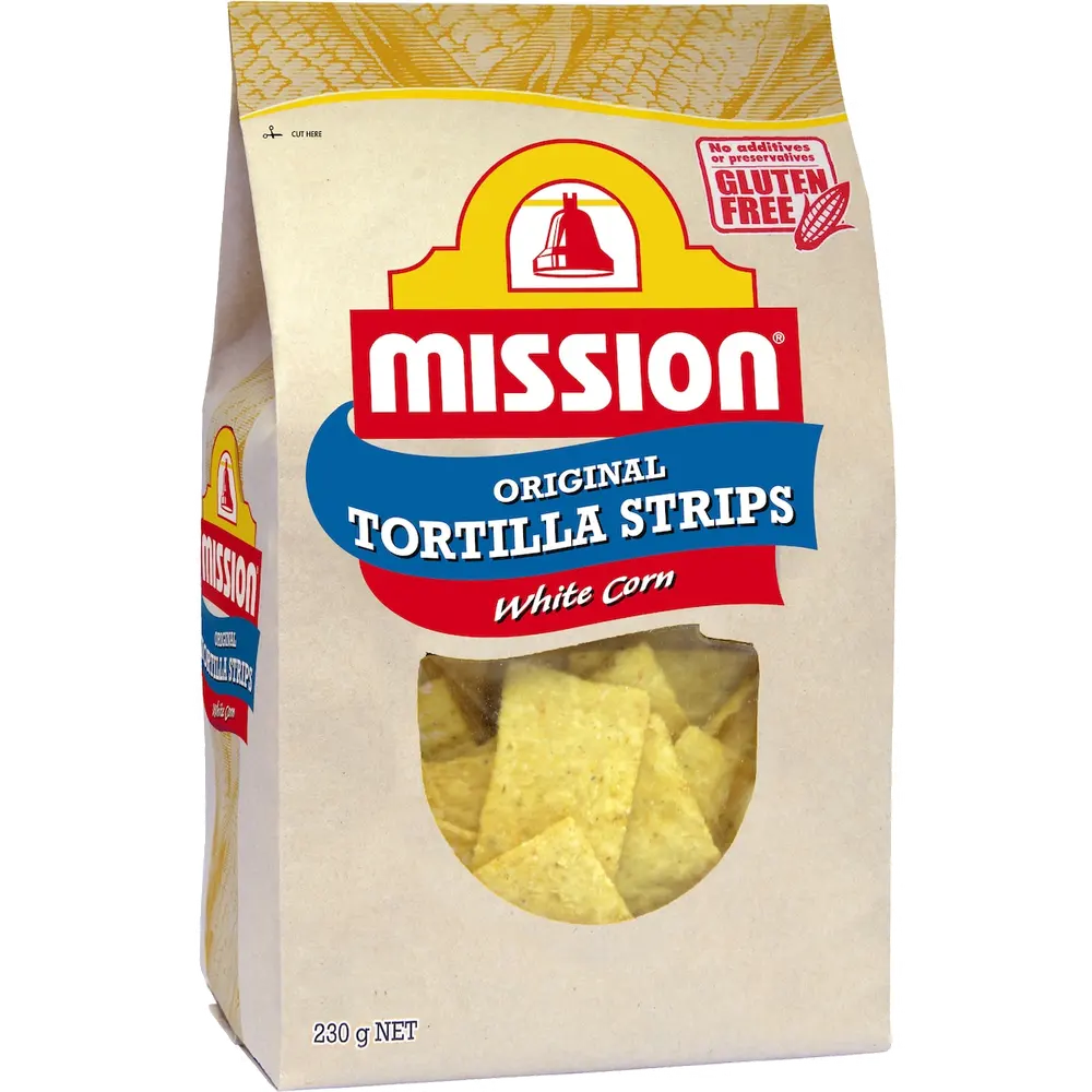 Mission Original Tortilla Strips White Corn 230 g packet