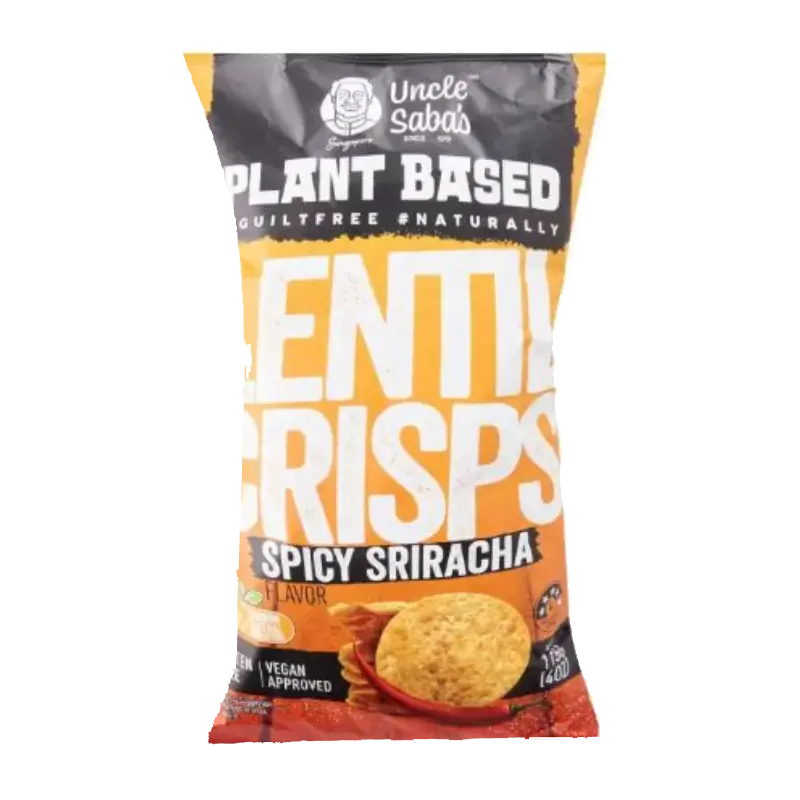 Uncle Saba's Plant Based Lentil Crisps – Spicy Sriracha packet