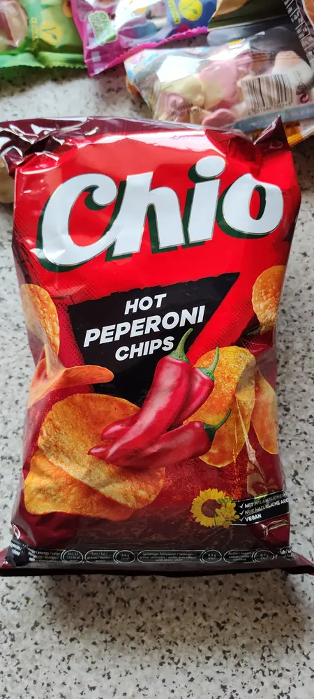 Chio Hot Peperoni Chips packet