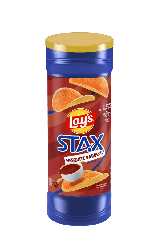 Lay's STAX Mesquite BBQ Flavored Potato Crisps packet