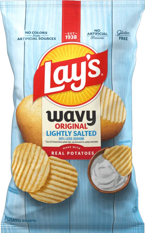 Lay's Wavy Lightly Salted Potato Chips – Original Lightly Salted packet