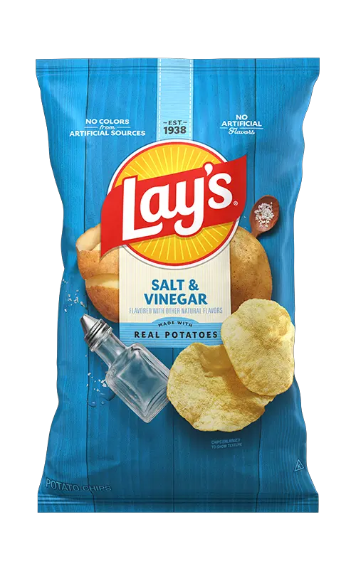 Lay's Salt & Vinegar Flavored Potato Chips packet