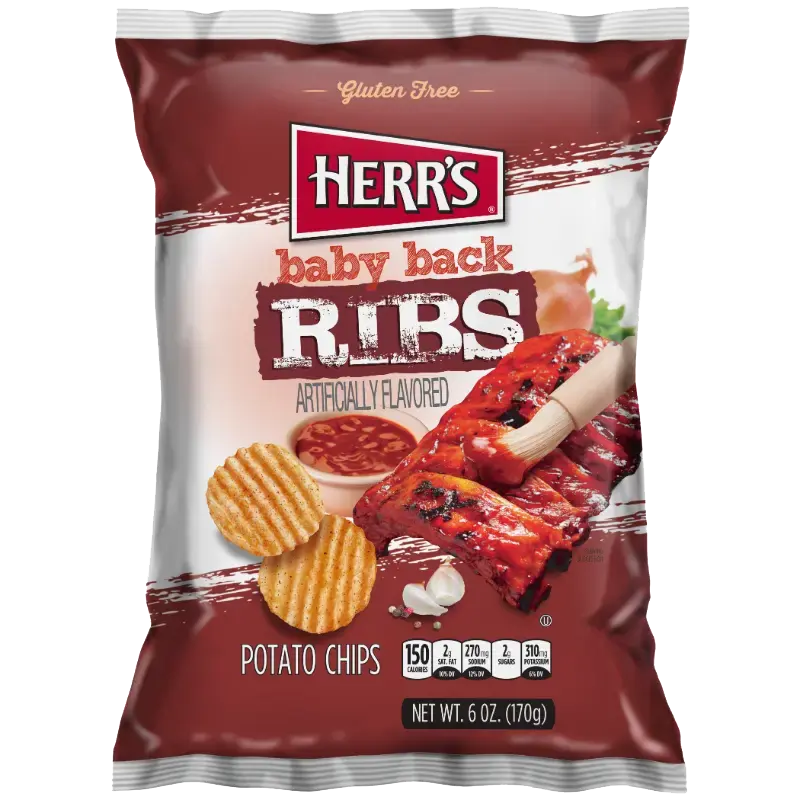 Herr's Potato Chips – Baby Back Ribs packet