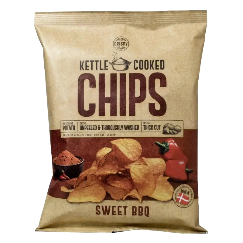Exclusively Crispy Kettle Cooked Chips – Sweet BBQ packet