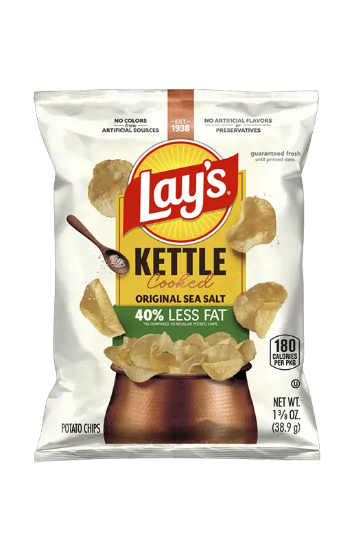 Lay's Kettle Cooked Original Sea Salt Potato Chips packet