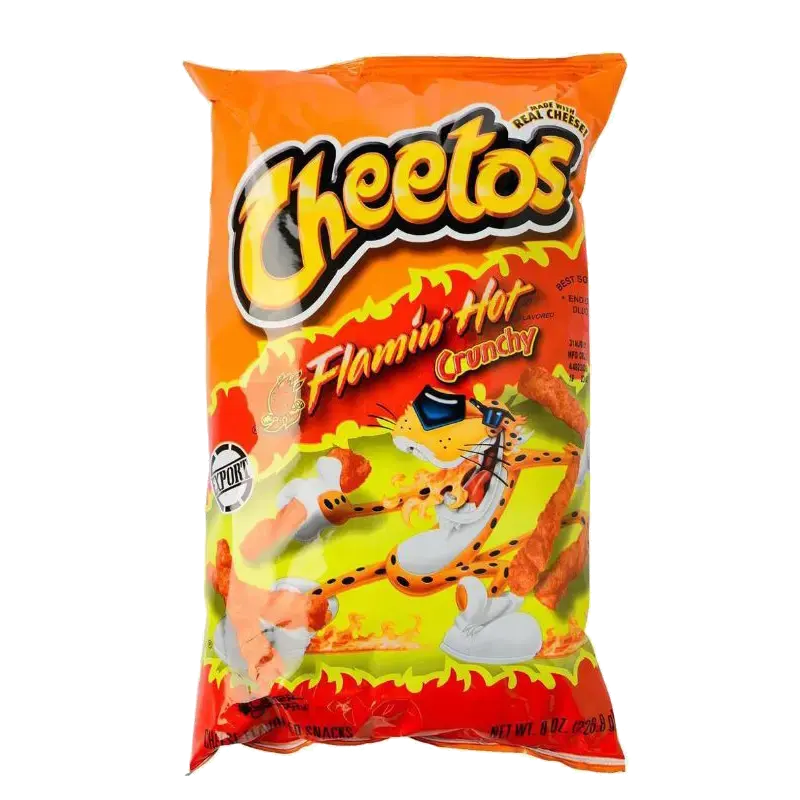 Cheetos Crunchy Cheese Flavoured Snacks – Flamin' Hot packet