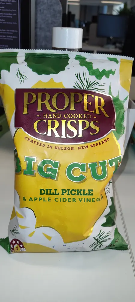 Proper Crisps Dill Pickle & Apple Cider Vinegar packet