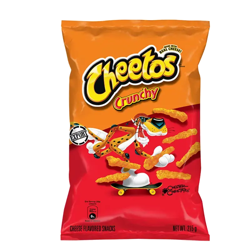 Cheetos Crunchy Cheese Flavoured Snacks packet