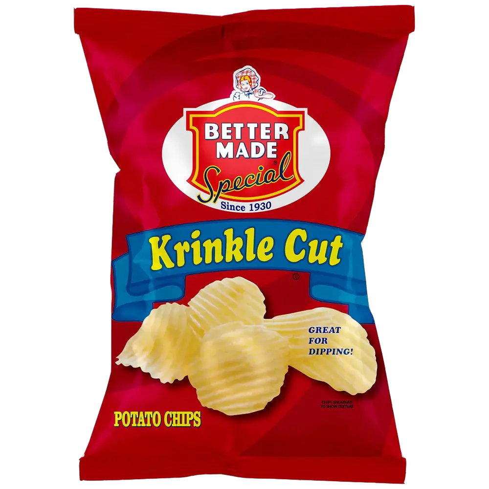 Better Made Krinkle Cut Potato Chips – Original packet